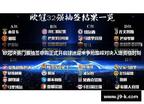 欧冠决赛门票抽签申购正式开启球迷迎来争抢巅峰对决入场资格时刻